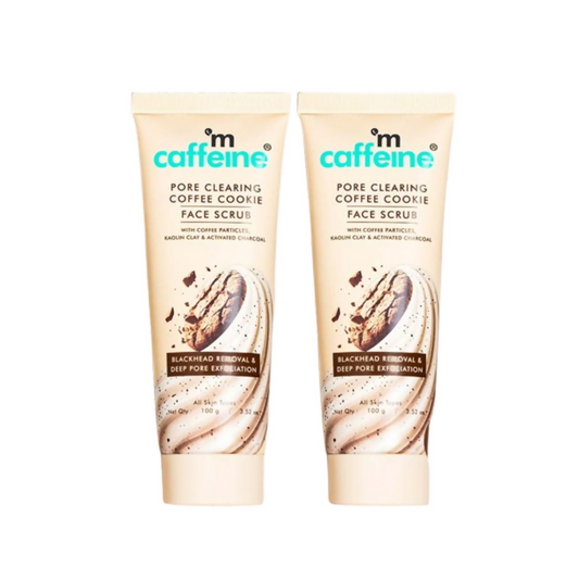 mCaffeine Pore Clear Coffee Cookie Face Scrub for Blackheads & Tan Removal