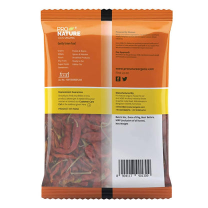 Pro Nature Organic Red Chilli Whole (Hot)