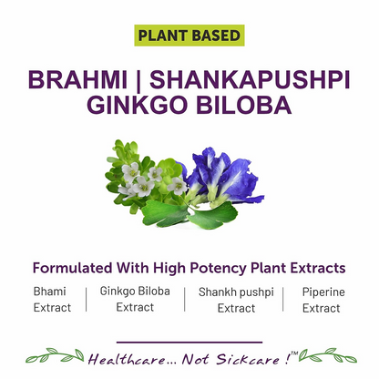 Bliss Welness Brahmi Shankpushpi Ginkgo Biloba Tablets