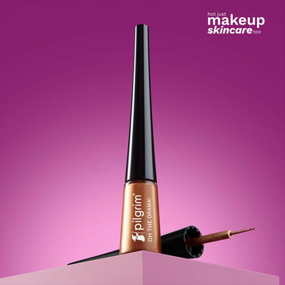 Pilgrim Metallic Eyeliner Boldly Bronze, Long Lasting & Smudge Proof Enriched With Argan Oil