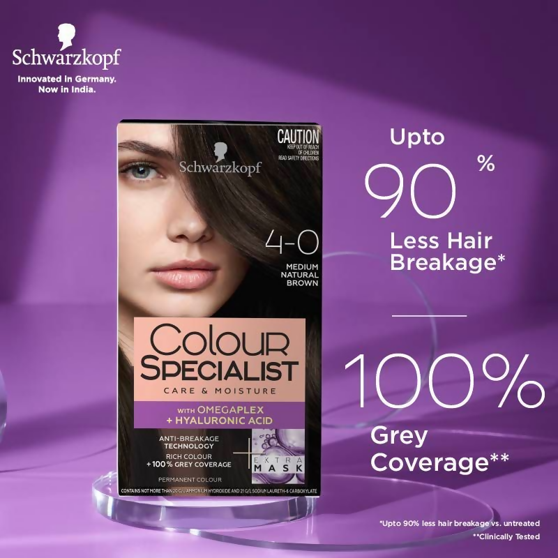 Schwarzkopf Colour Specialist Permanent Hair Colour - 4.0 Medium Natural Brown