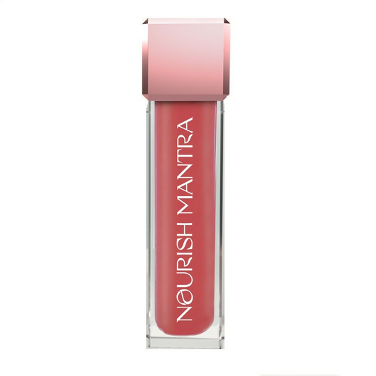 Nourish Mantra Liquid Lipstick Creamy Matte with SPF / Water Proof, Smudge Proof Shade -Tedha Medha Hazelnut
