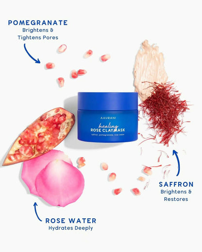 Aavrani Healing Rose Clay Face Mask