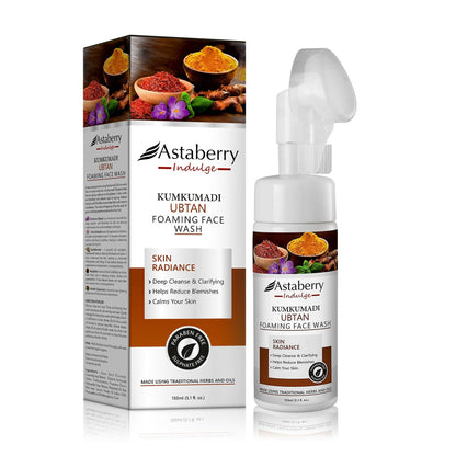 Astaberry Indulge Kumkumadi Ubtan Foaming Face Wash - usa canada australia