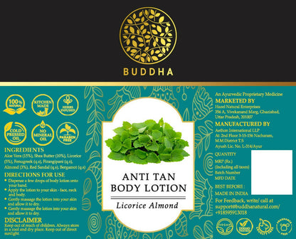 Buddha Natural Anti Tan Body Lotion