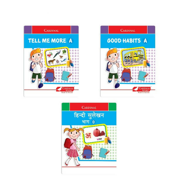 Cardinal General Knowledge Book Set 1 (Set of 3)|Good Habit A| Hindi Sulekhan Bhag 0| Tell Me More A| Combo Book Set| Ages 3-7 Years -  buy in usa 