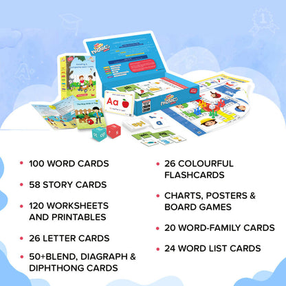 ClassMonitor Phonics Learning Kit with Free Mobile App with Home-Learning Educational kit for Kids of Age 3 Years