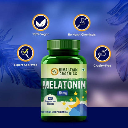 Himalayan Organics Melatonin 10 mg Vegetarian Tablets