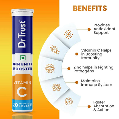 Dr Trust Vitamin C Effervescent Tablets - Orange Flavor