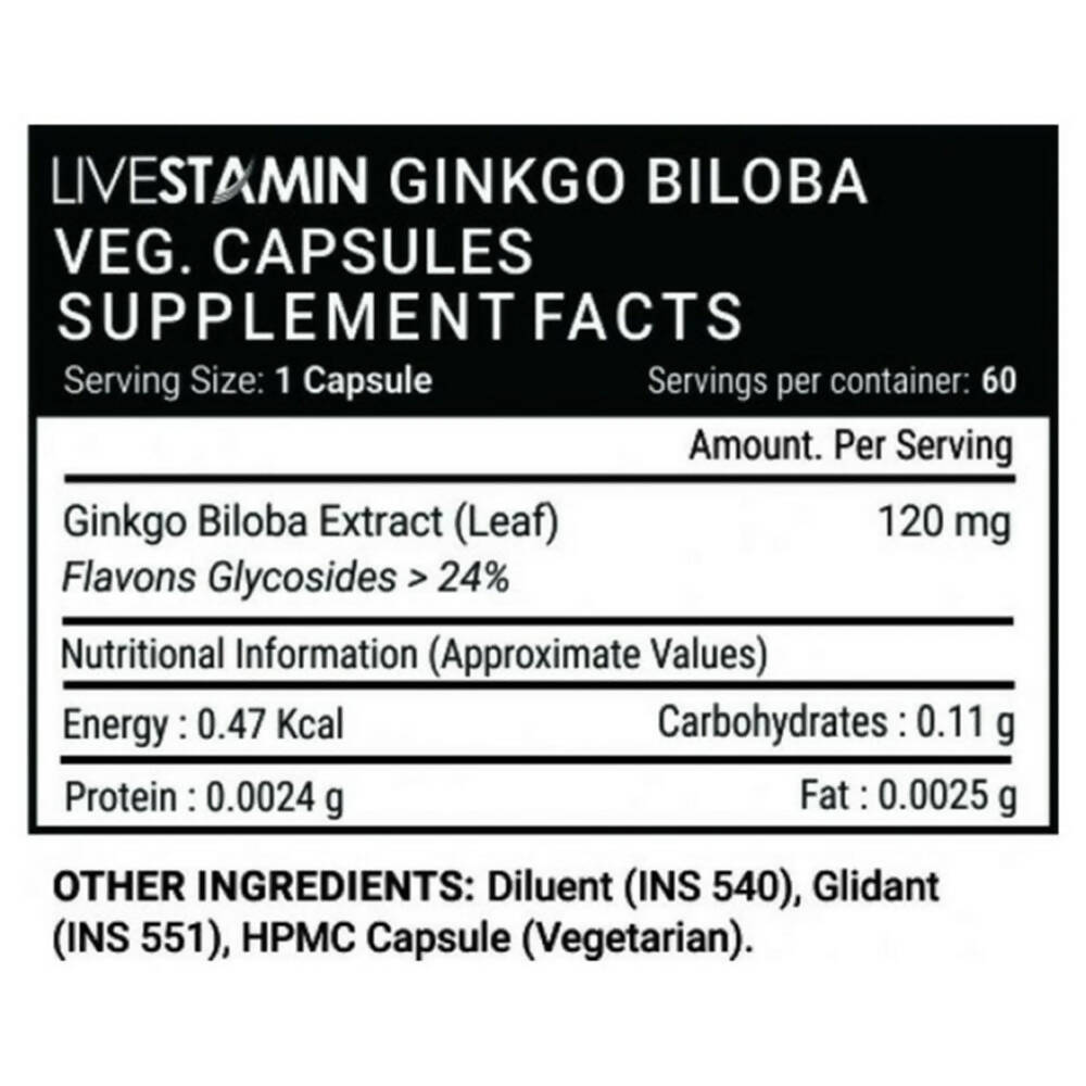 Livestamin Ginkgo Biloba Capsules