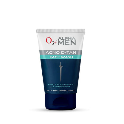 Professional O3+ Alpha Men Acno D-TAN Face Wash with Hyaluronic & Mint