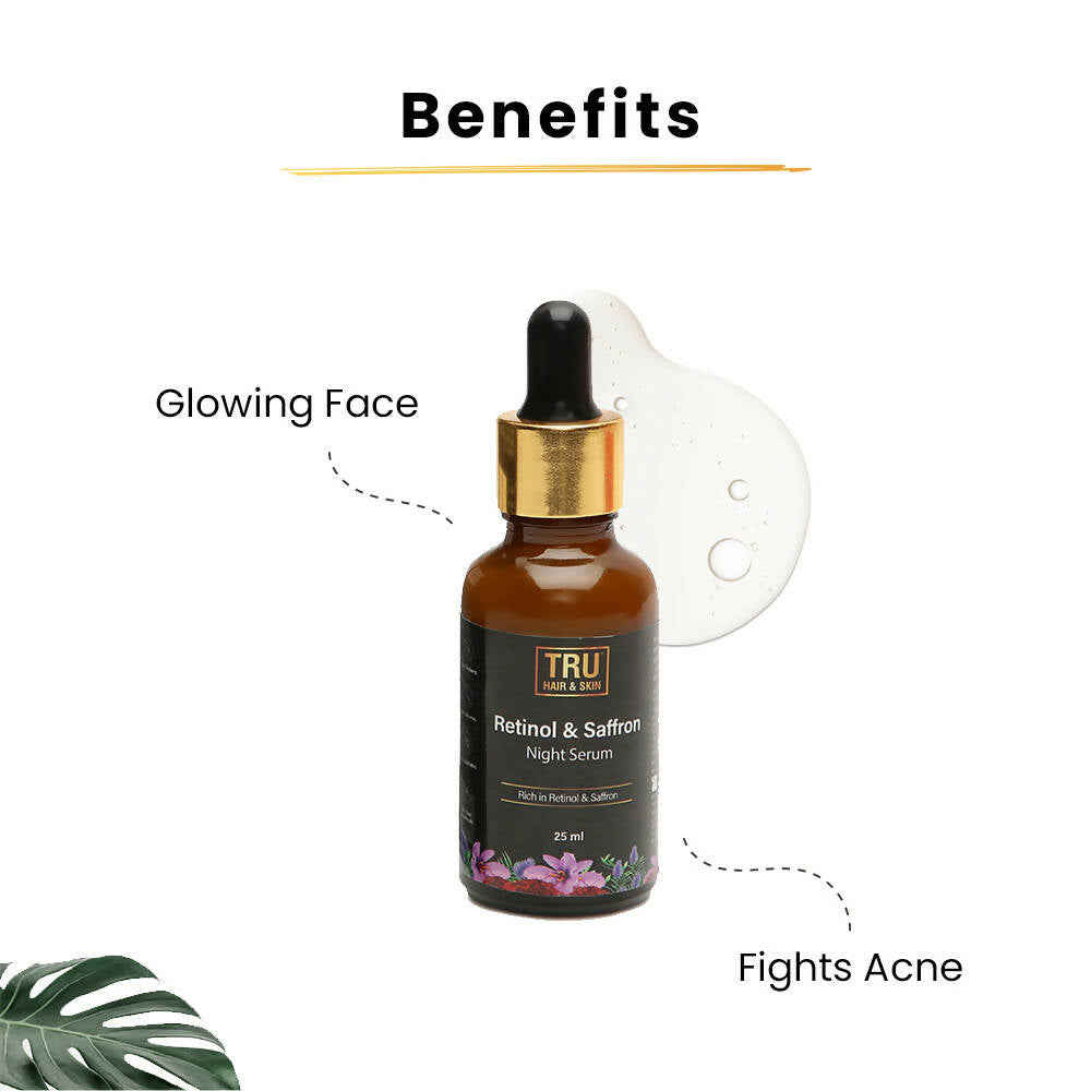 Tru Hair & Skin Retinol & Saffron Night Serum