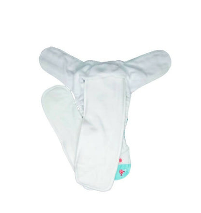 Kindermum Nano Pro Aio Cloth Diaper (With 2 Organic Inserts And Power Booster)-Seashore For Kids