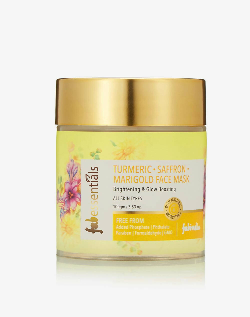 Fabessentials Turmeric Saffron Marigold Face Mask - BUDNE