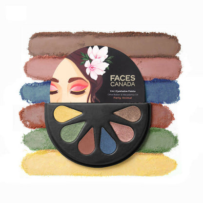 Faces Canada 6 In 1 Eyeshadow Palette - Party Animal