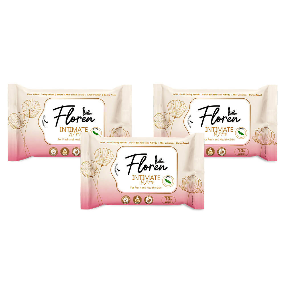 Floren Basil Intimate Wipes - BUDNEN