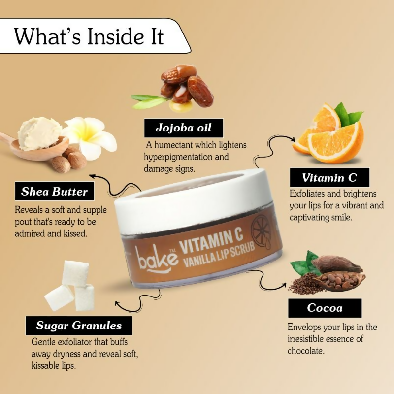 Bake Vitamin C Vanilla Lip Exfoliating & Lightening Scrub