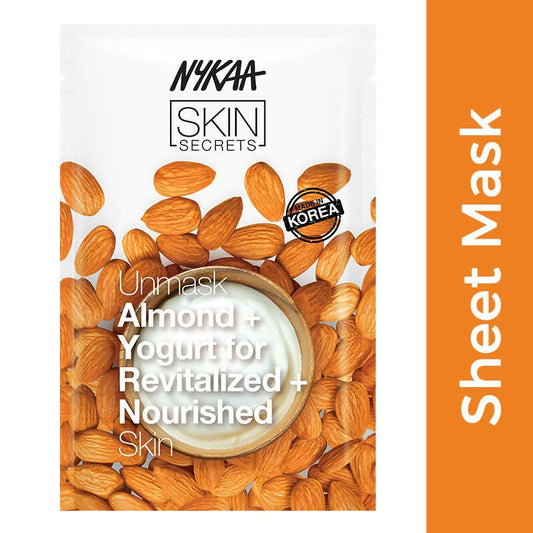 Nykaa Skin Secrets Indian Rituals Almond + Yogurt Sheet Mask For Revitalized & Nourished Skin