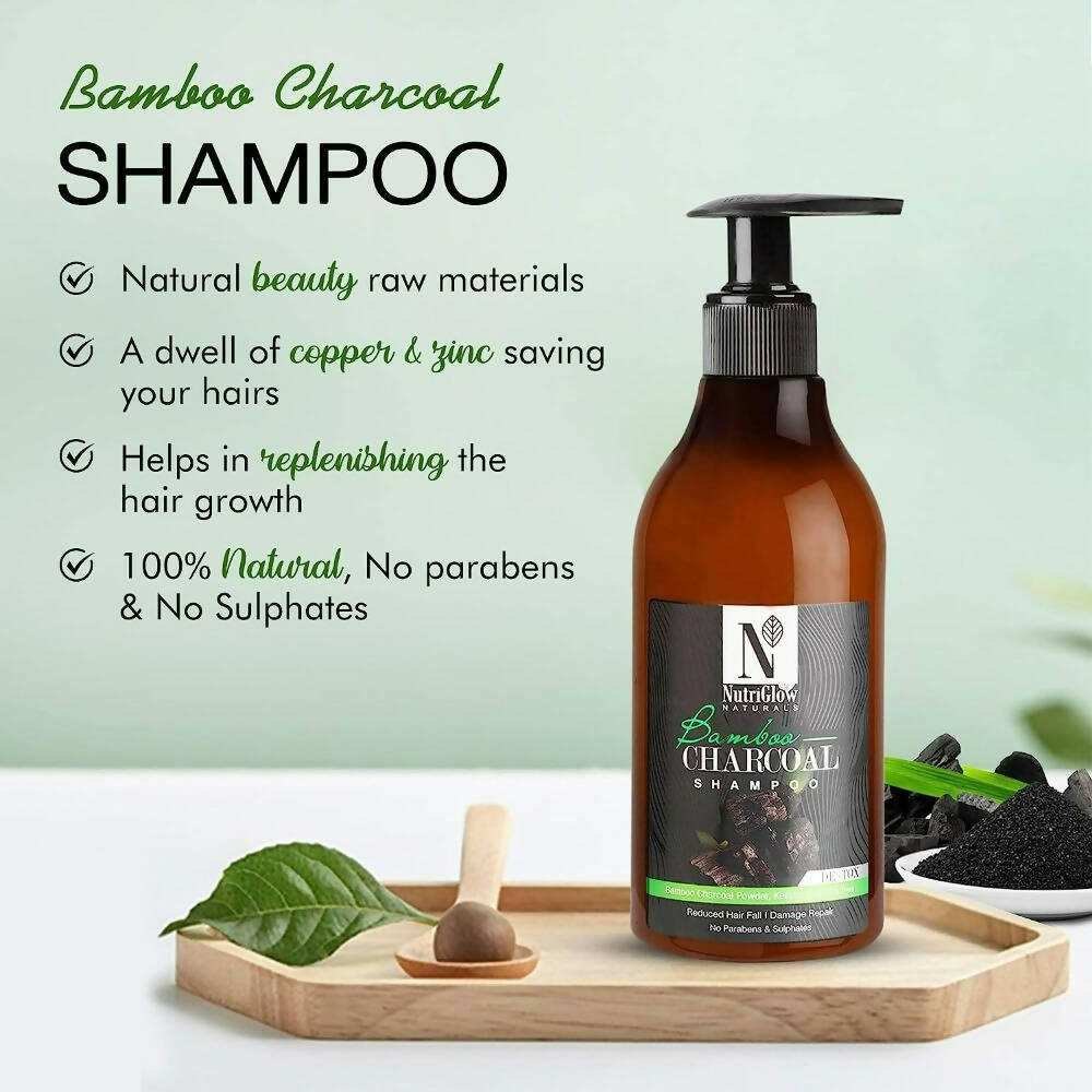 NutriGlow NATURAL'S Bamboo Charcoal Shampoo