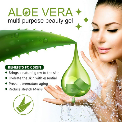 LA Organo Aloe Vera Gel for Face & Hair Moisturization and Papaya Skin Whitening Cream Combo