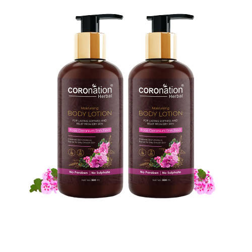 Coronation Herbal Rose Geranium Enriched Body Lotion - usa canada australia