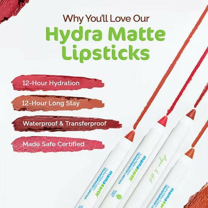 Mamaearth Hydra-Matte Crayon Transferproof Lipstick Berry Red