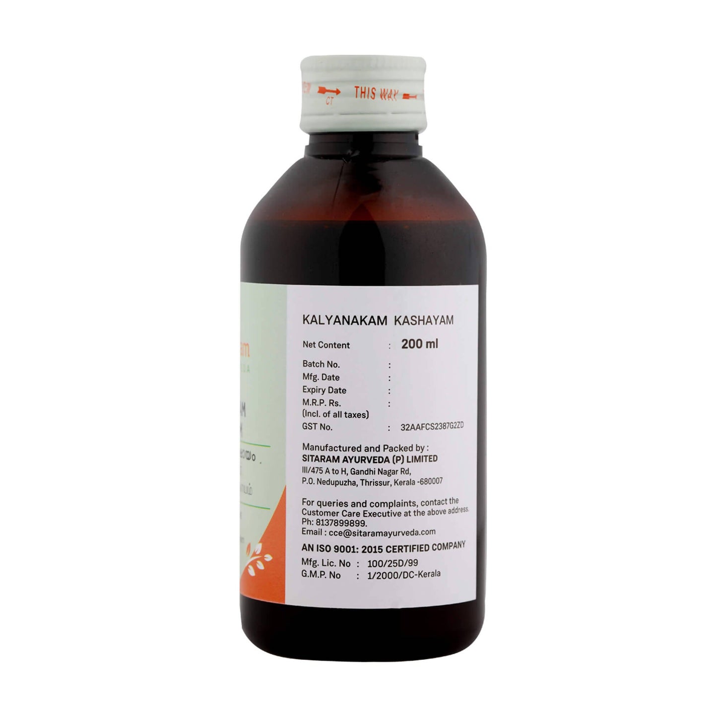 Sitaram Ayurveda Kalyanakam Kashayam Syrup