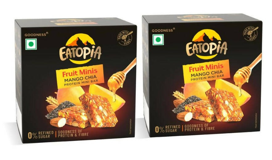 Eatopia Fruit Minis - Mango Chia Protein Mini Bar -  USA, Australia, Canada 