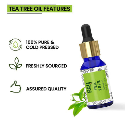 Rey Naturals Tea Tree Oil for Hair, Skin and Face Care