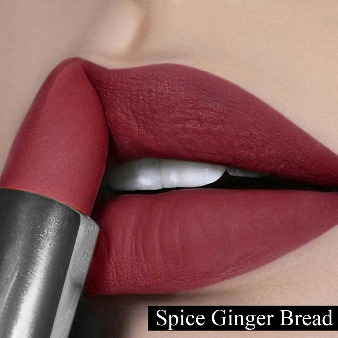 FLiCKA Wear Me Everywhere Creamy Matte Lipstick Spice Ginger Bread - Brown