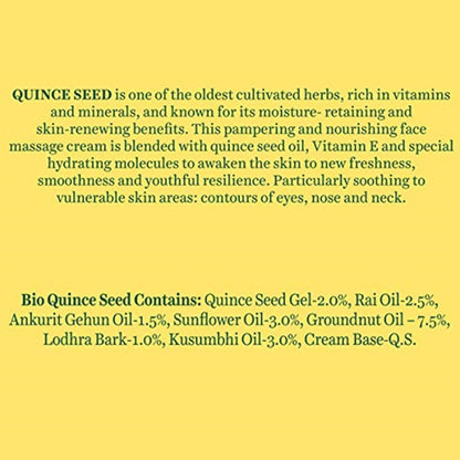 Biotique Advanced Ayurveda Bio Quince Seed Nourishing Face Massage Cream