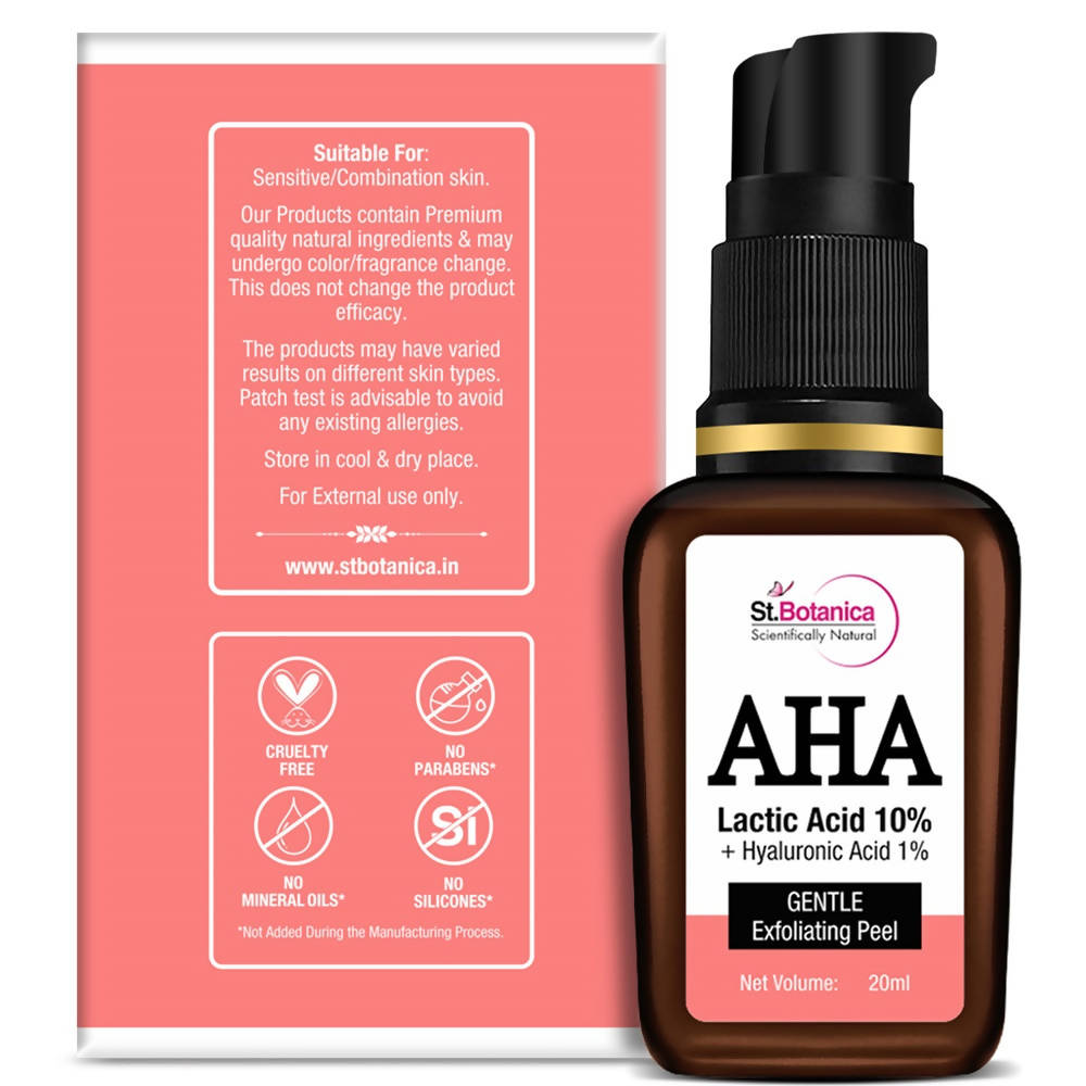 St.Botanica AHA Lactic Acid 10% + Hyaluronic Acid 1% Gentle Exfoliating Peel