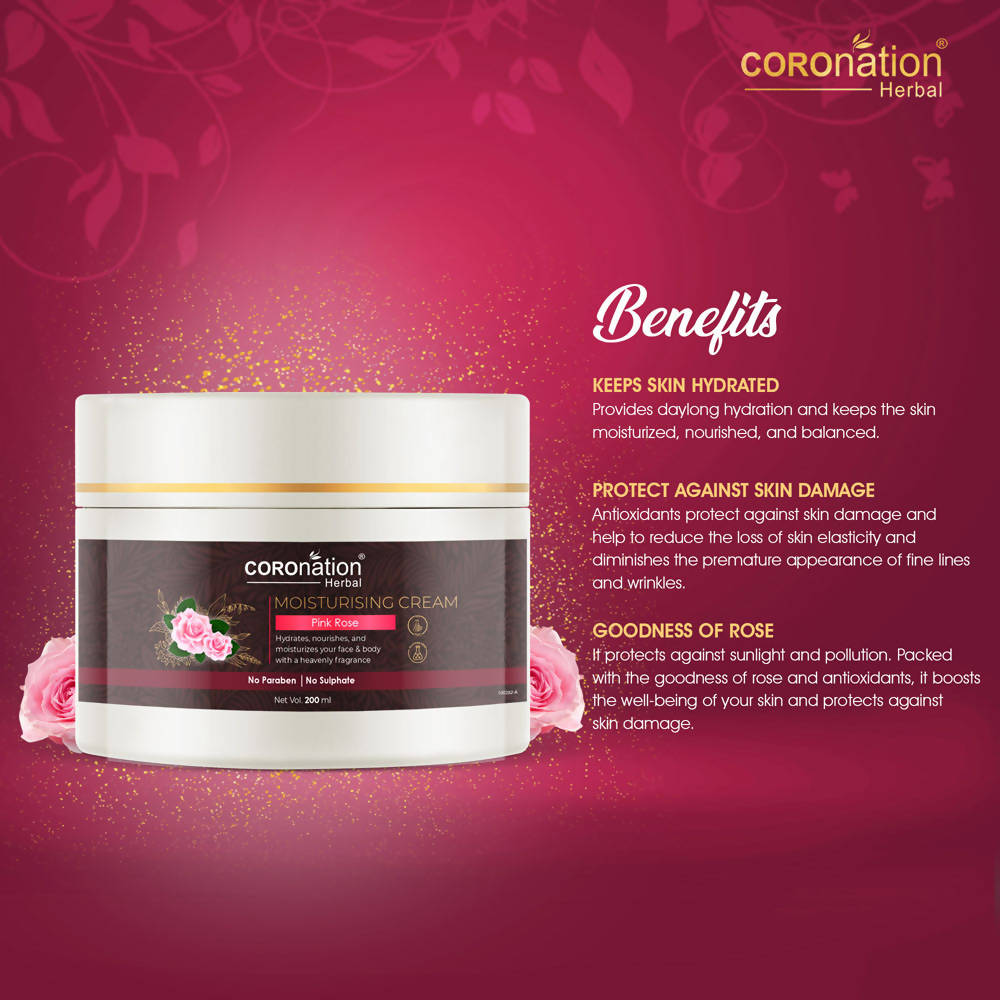 Coronation Herbal Pink Rose Moisturizing Cream