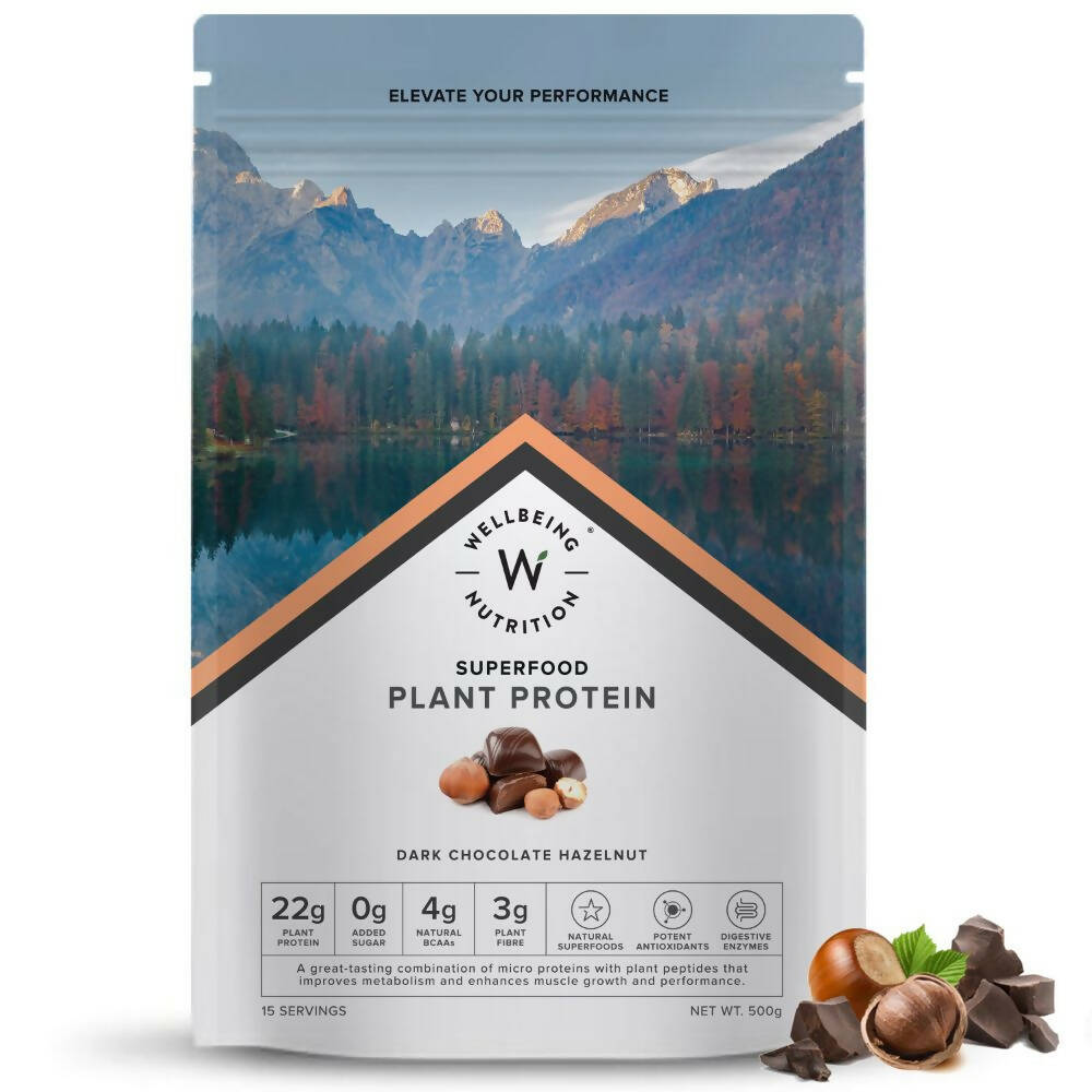 Wellbeing Nutrition Superfood Plant Protein-Dark Chocolate Hazelnut