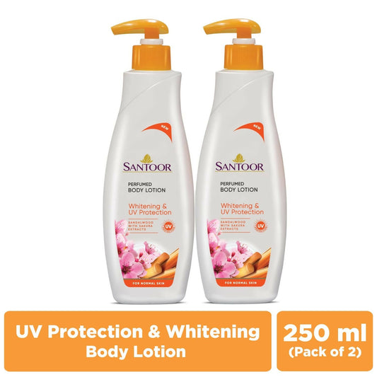 Santoor Body Lotion Whitening And UV Protection
