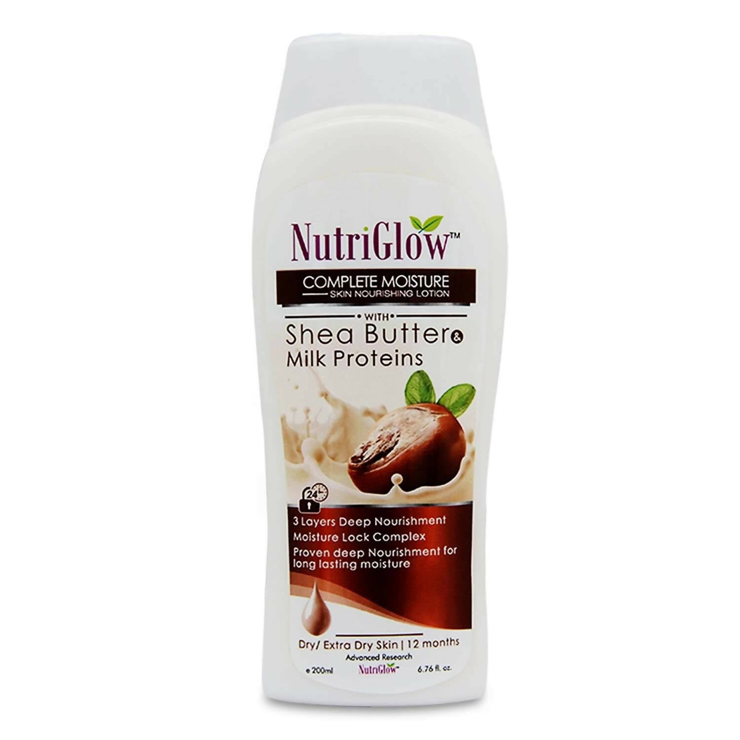 NutriGlow Complete Moisture Skin Nourishing Lotion With Shea Butter & Milk Protein - BUDNEN