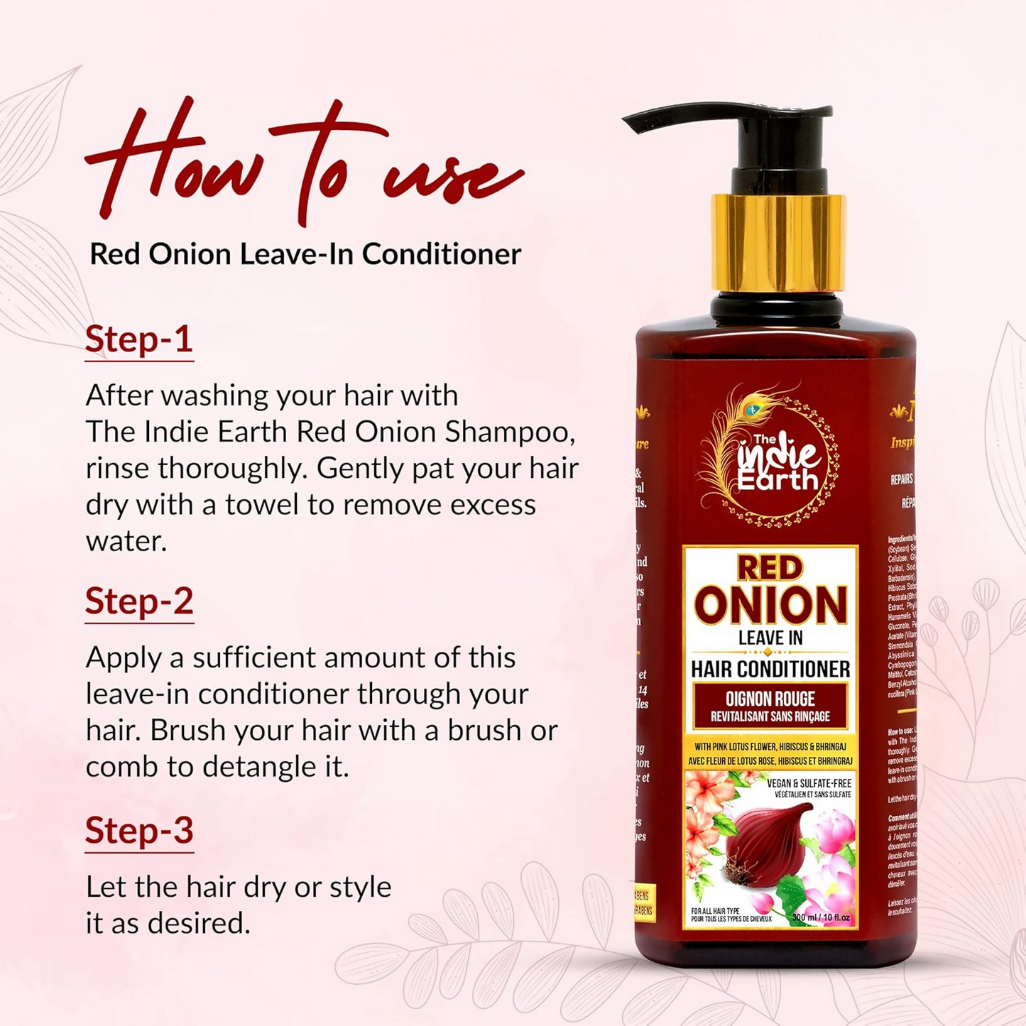 The Indie Earth Red Onion Leave-in Hair Conditioner