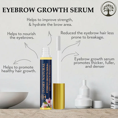 Ivory Natural Eyebrow Growth Serum - Lush Eyebrows For Both Men & Women