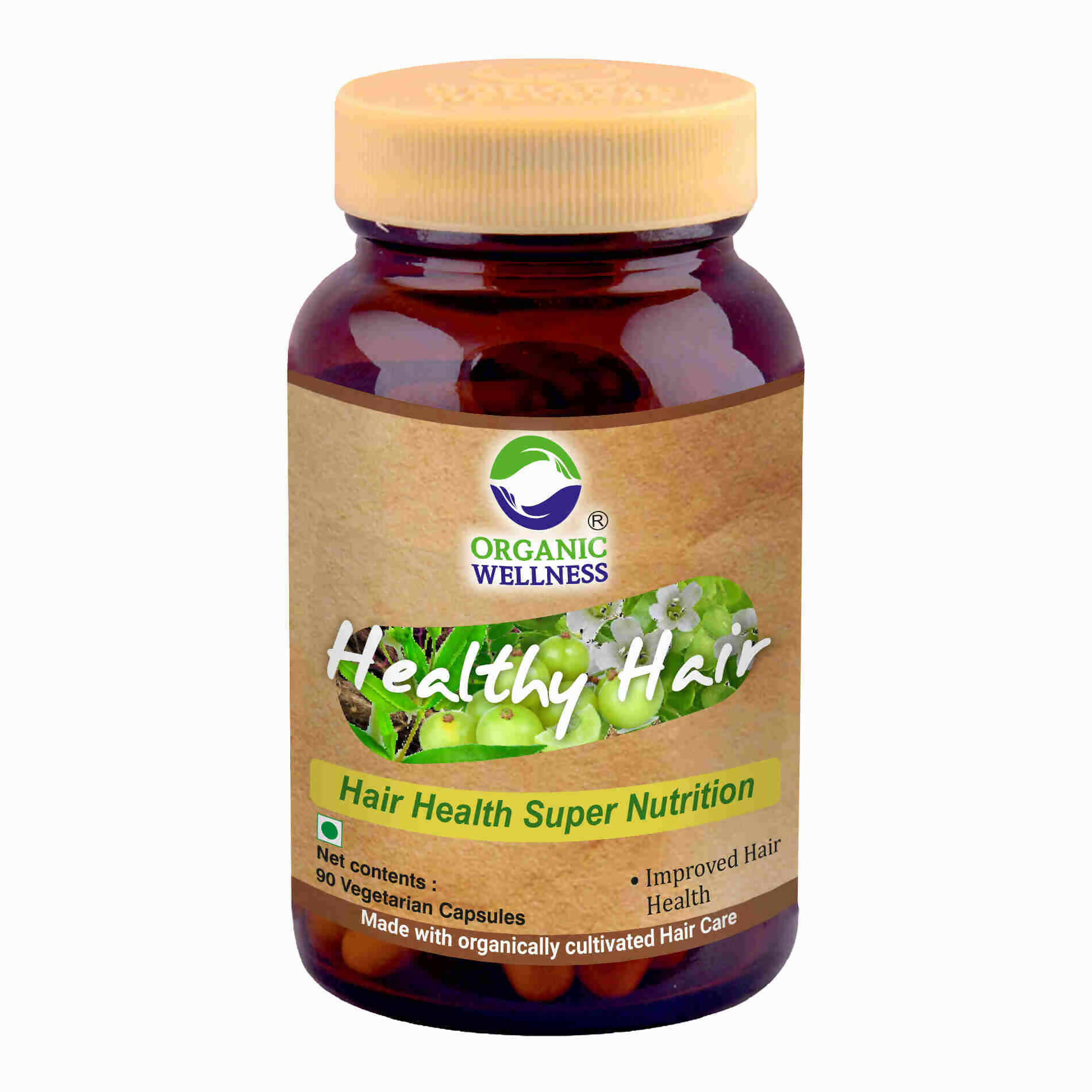 Organic Wellness Healthy Hair Vegetarian Capsules - BUDEN