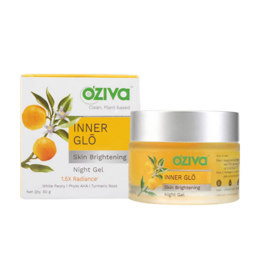 OZiva Inner Glo Skin Brightening Night Gel - BUDNEN