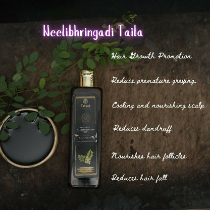 Tatsat Neelibhringadi Classical Ayurvedic Hair Oil For Lush Black Hair