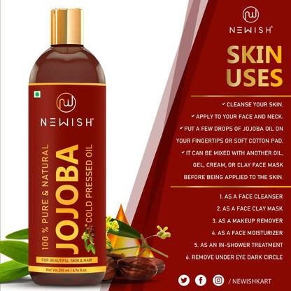 Newish Pure & Natural Jojoba Oil For Hair & Skin