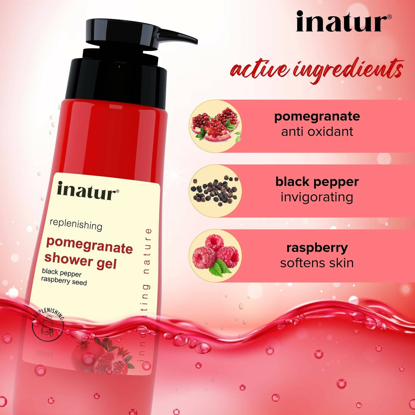 Inatur Pomegranate Shower Gel