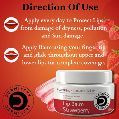 Dermistry Nourishing Lip Balm Strawberry & Coffee Lip Scrub