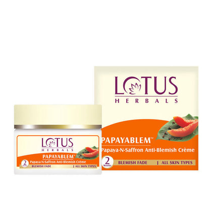 Lotus Herbals Papayablem Papaya-N-Saffron Anti-Blemish Creme - BUDNE