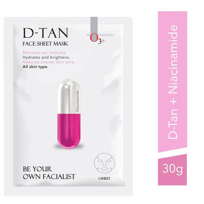 Professional O3+ D-Tan Face Sheet Mask