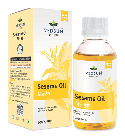 Vedsun Naturals Sesame Oil Til Ka Tel Pure and Organic for Skin and Hair - 500ML