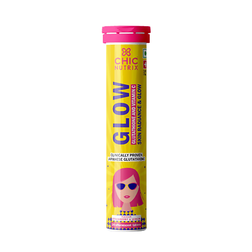 Fast&Up Chicnutrix Glow Skin Glow & Radiance Effervescent Tablets - Strawberry Lemon - BUDEN