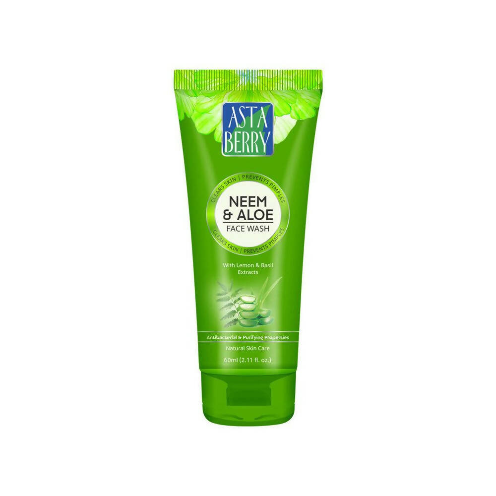 Astaberry Neem & Aloe Face Wash with Lemon & Basil Extracts - usa canada australia