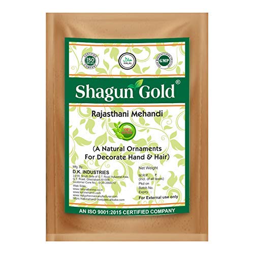 Shagun Gold 100% Organic Pure Natural Rajasthani Henna Powder - 100GM
